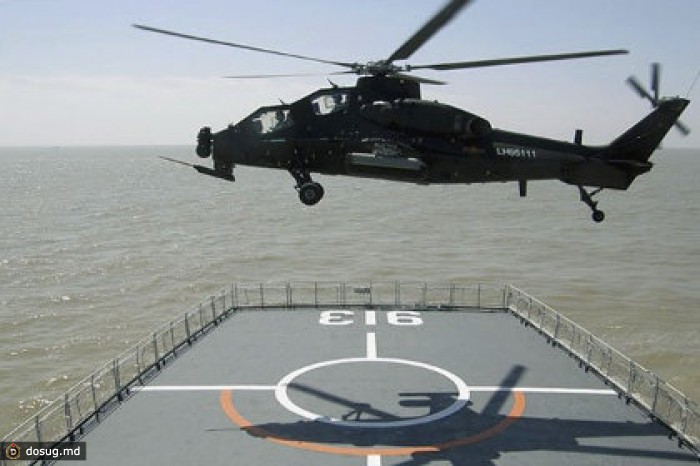 Китай начал морские испытания ударного вертолета WZ-10
