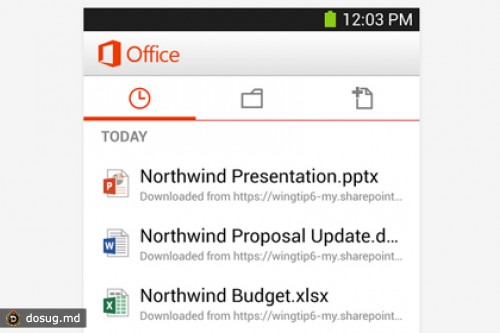 MS Office заработал на Android