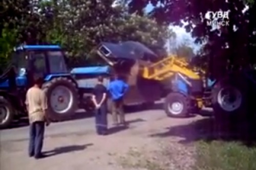 Минский коммунальщик сдал чужой «Мерседес» на металлолом