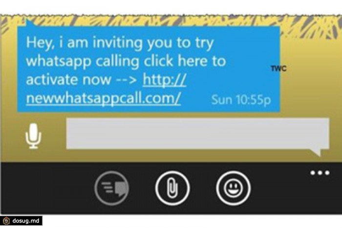 Мошенники использовали Whatsapp для продвижения своего сайта