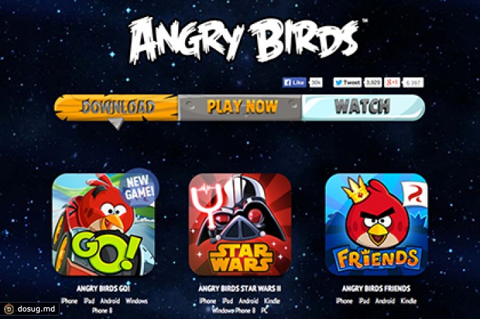 Официальные сайты Angry Birds подверглись атакам хакеров