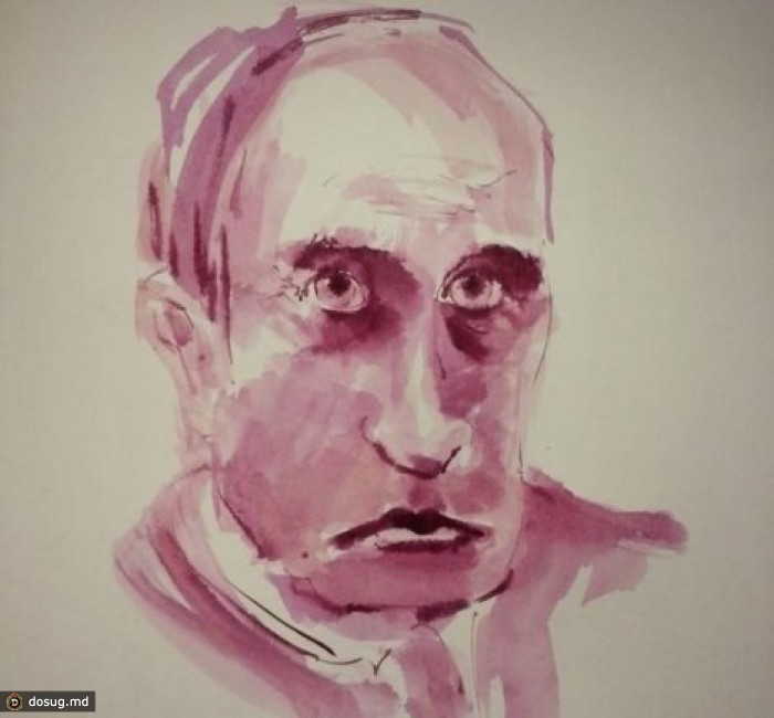 Портрет Владимира Путина нарисовали молдавским вином. ФОТО