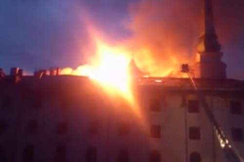 Пожар в президентском дворце в Риге локализован