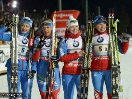 Российские биатлонистки выиграли серебро на этапе Кубка мира