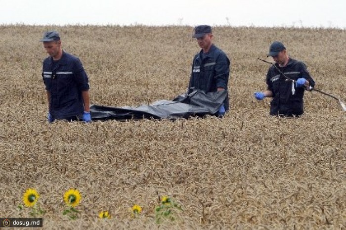 С места падения «Боинга» начали вывозить тела погибших