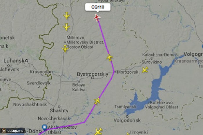 Самолеты над Ростовской областью стали держаться еще дальше от Украины