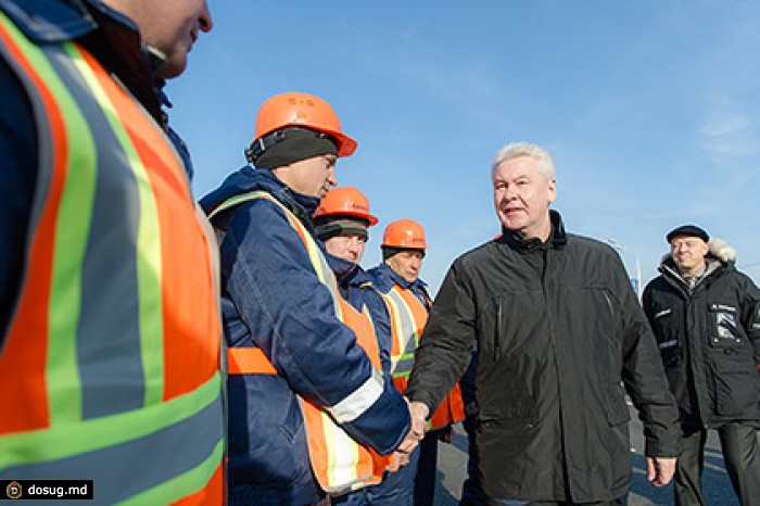 Собянин открыл новую эстакаду на Дмитровском шоссе