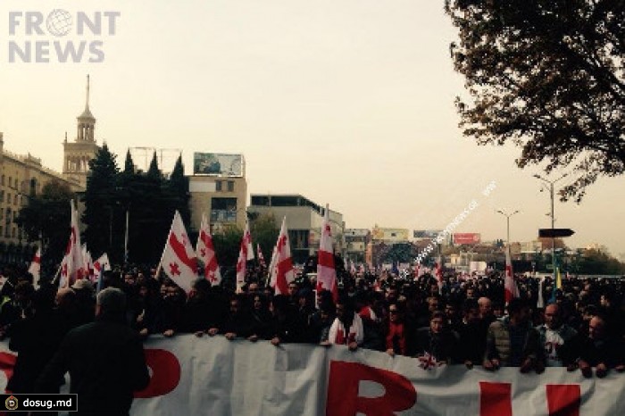 Сторонники Саакашвили провели митинг в Тбилиси