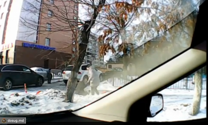 В Челябинске автоледи избила женщину-пешехода. ВИДЕО
