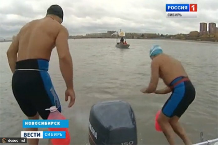 В честь Путина спортсмен-морж переплывет Обь с флагом России в руках