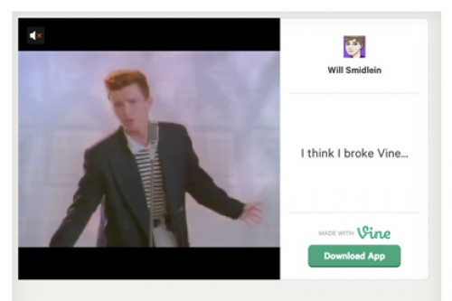В видеосервис Vine загрузили трехминутный ролик