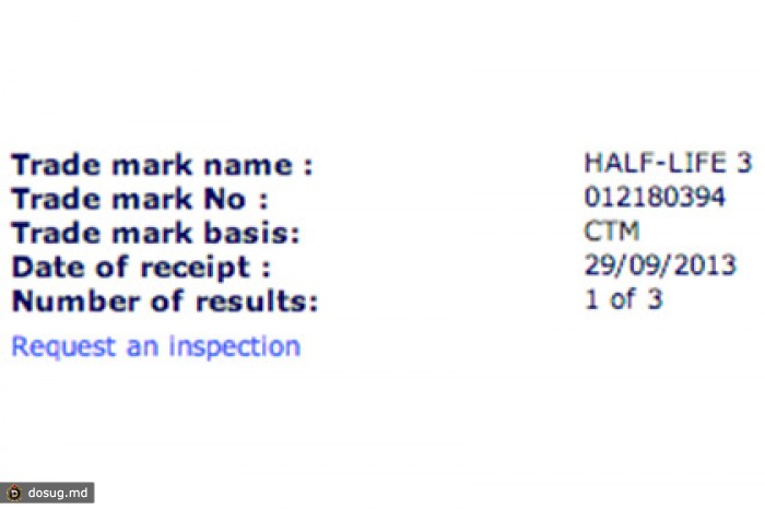 Valve решила зарегистрировать торговый знак Half-Life 3