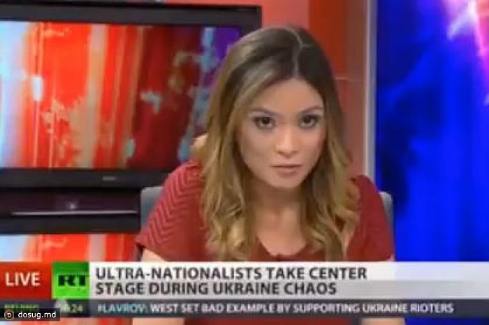 Ведущая телеканала RT в прямом эфире объявила об увольнении