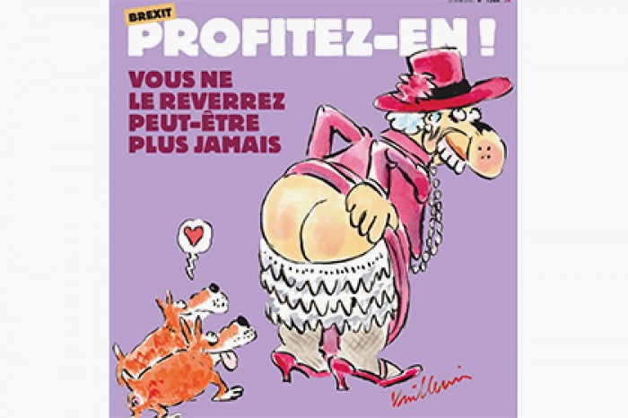 Charlie Hebdo изобразил Елизавету II с голыми ягодицами на карикатуре о Brexit