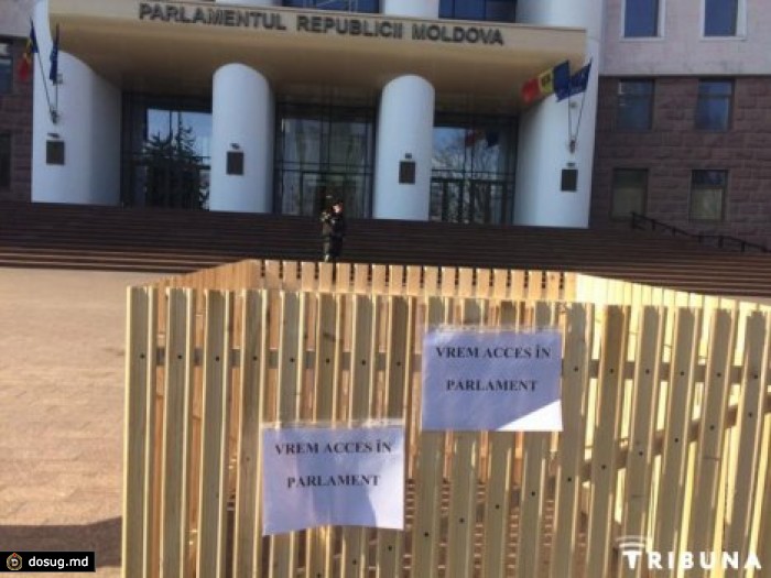 Группа журналистов вышла на протест перед парламентом Республики Молдова