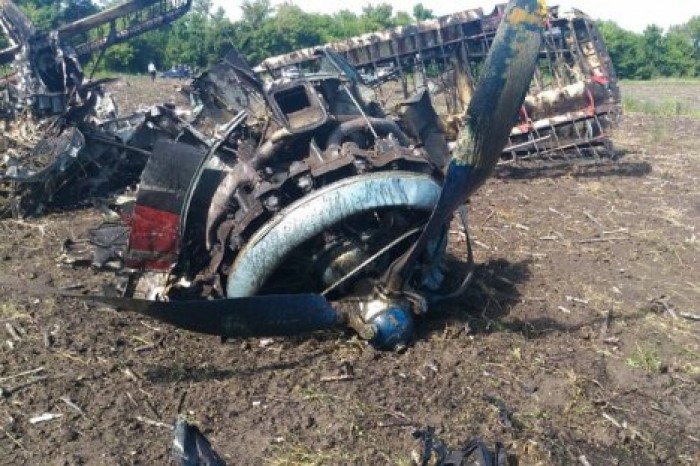Под Саратовом в воздухе загорелся самолет Ан-2 (18+)