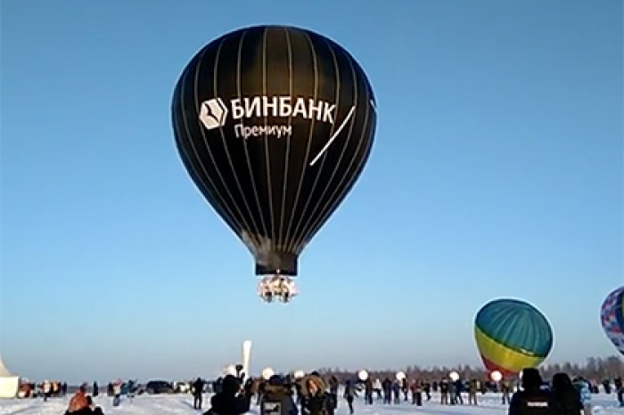 Появилось видео старта Конюхова на воздушном шаре