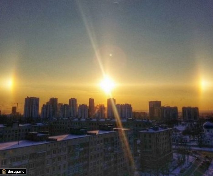 "Ложные солнца" взошли над Санкт-Петербургом