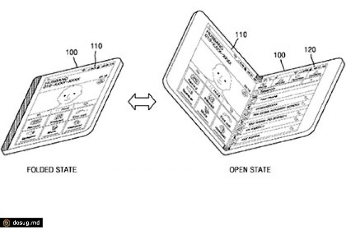 Samsung запатентовала гибкий смартфон с приложением iPod