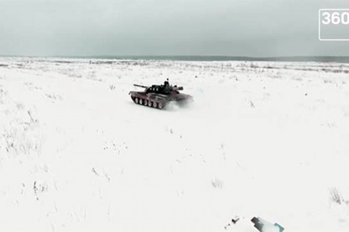Стрельбу Т-80 на учебном полигоне сняли с воздуха