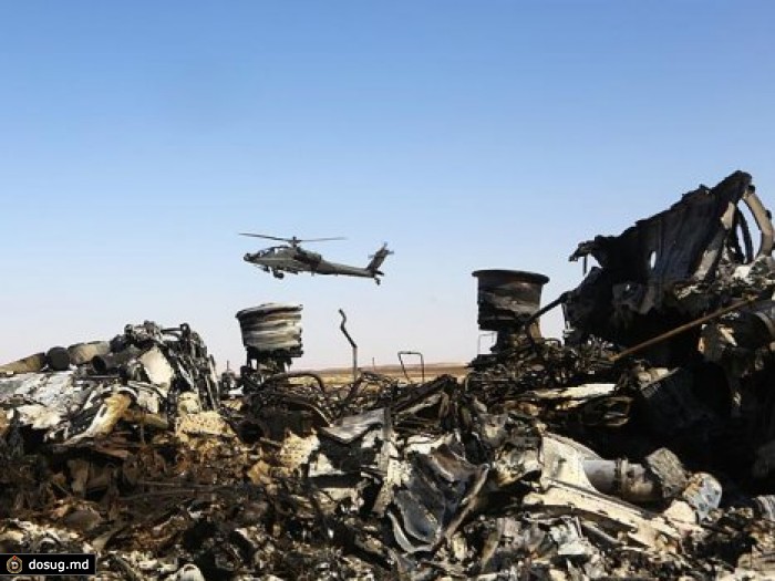 В интернет попала запись с тлеющими обломками российского A321 в Египте