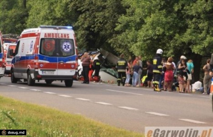В Польше врезался в дерево автобус с украинцами