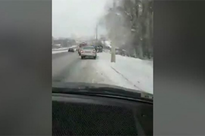 Водитель снес остановку в Витебске и оголился перед гаишниками