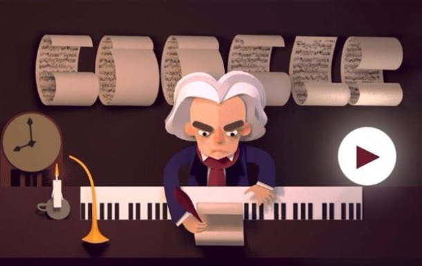 Google в честь Бетховена создал интерактивный дудл