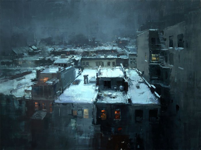 Масляные городские пейзажи Джереми Манна (Jeremy Mann)