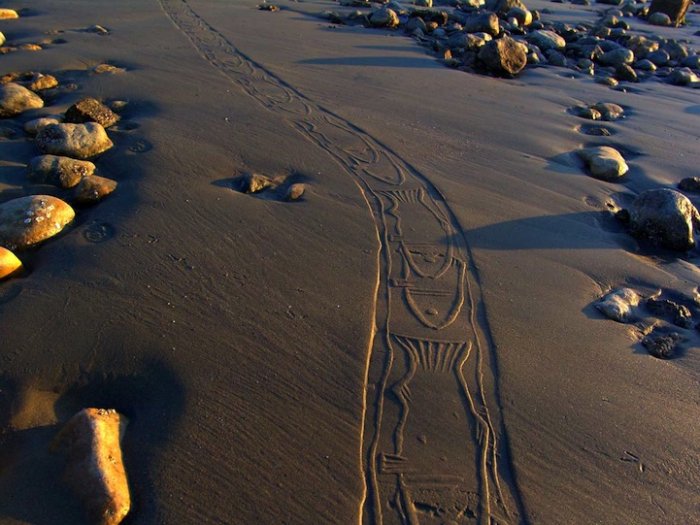 Рисунки на песке в проекте «Sand Prints»