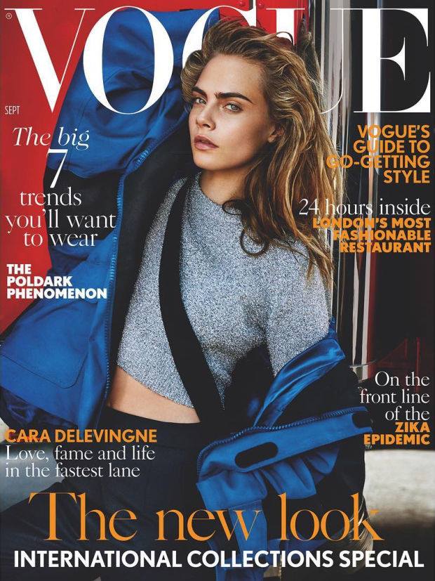 Кара Делевинь в Vogue