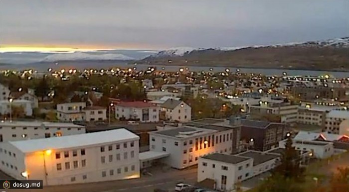 Житель Исландии снял приземление НЛО
