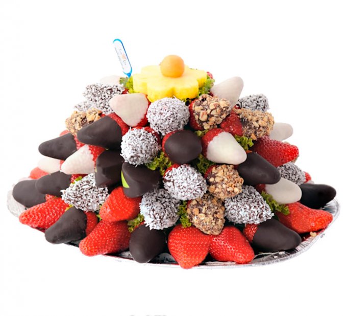 Красочные и вкусные букеты из конфет и фруктов