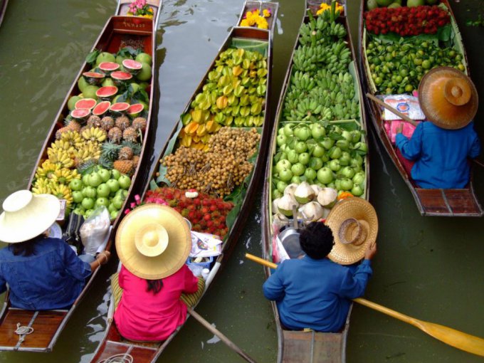 Самые интересные места на Земле - Плавучие рынки Таиланда