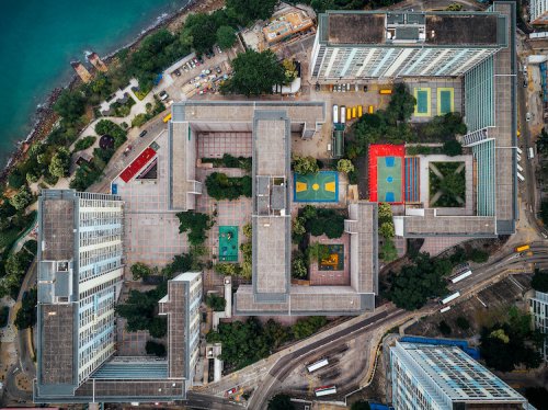 Захватывающие снимки города-крепости Коулун в Гонконге, сделанные с помощью дрона