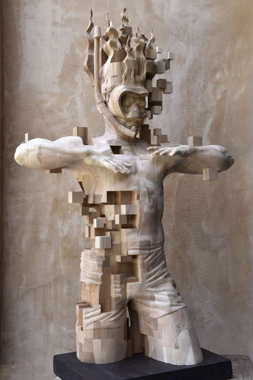 Пиксельные" скульптуры тайского художника Хсу Тунг Хана