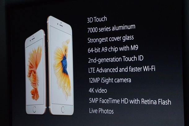 Apple официально представила iPhone 6s и iPhone 6s Plus