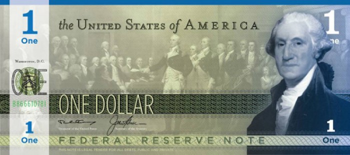Новый дизайн долларов США