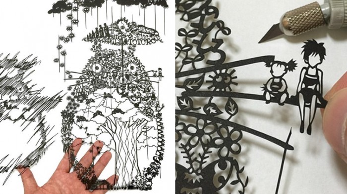 Японский художник вырезает из бумаги изящные детализированные фигуры!