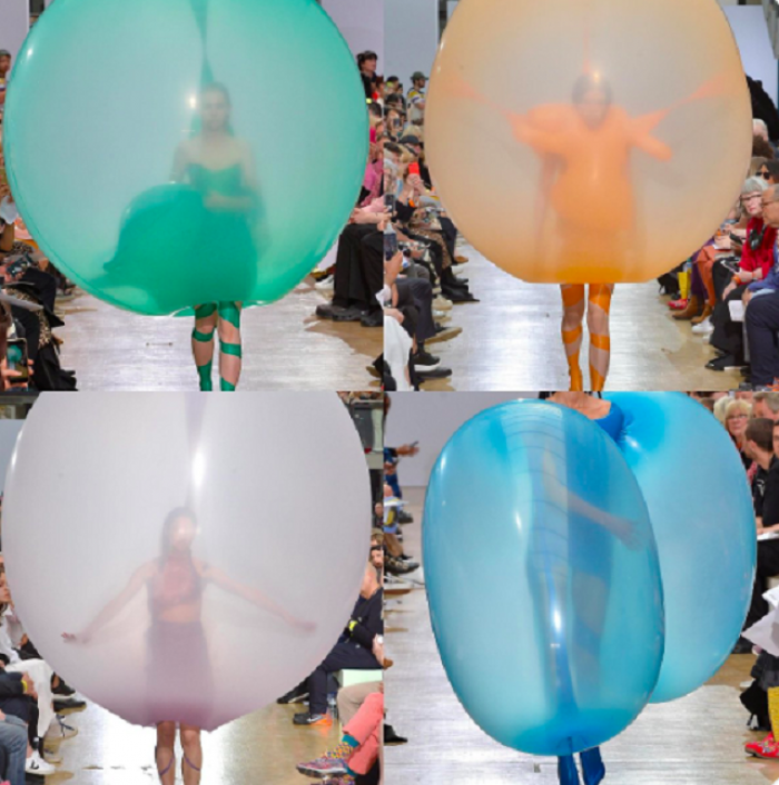 Скандинавский дизайнер показал свой взгляд на современный фэшн и одел моделей в воздушные шары