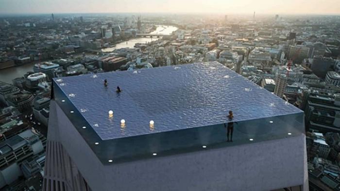 В Лондоне представили проект элитного бассейна на крыше небоскреба, но как до него добраться - непонятно