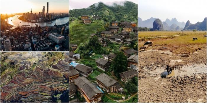 Фотограф посетил отдаленные китайские провинции и сделал аэрофотоснимки самых живописных пейзажей