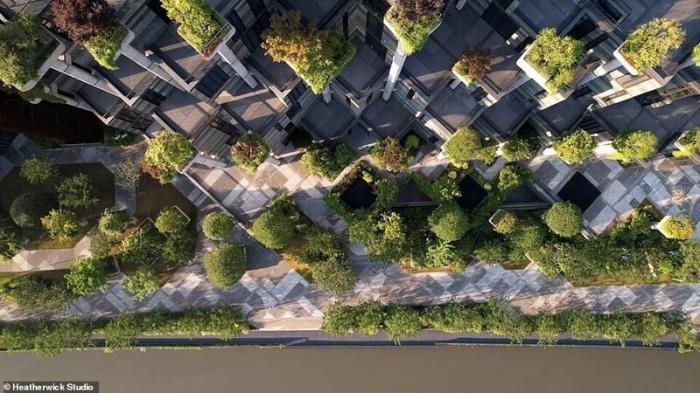 В Шанхае построили дом с 1000 деревьев на крыше
