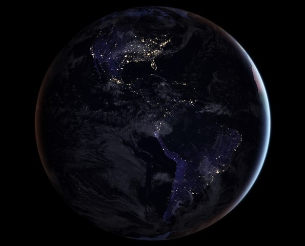 NASA показало новую ночную карту Земли