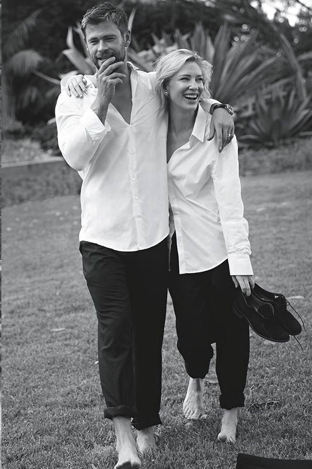 Крис Хемсворт и Кейт Бланшетт для Vogue