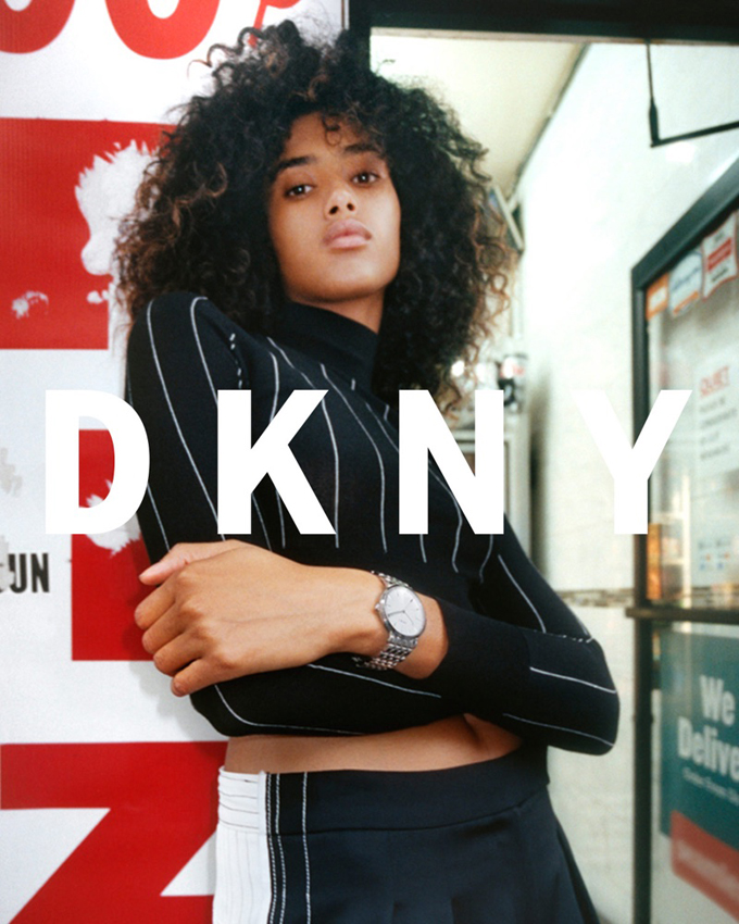 Имаан Хаммам в рекламной кампании DKNY