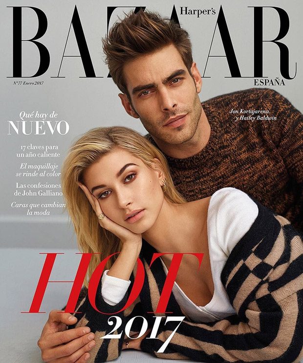 Хейли Болдуин и Йон Кортахарена в Harper’s Bazaar