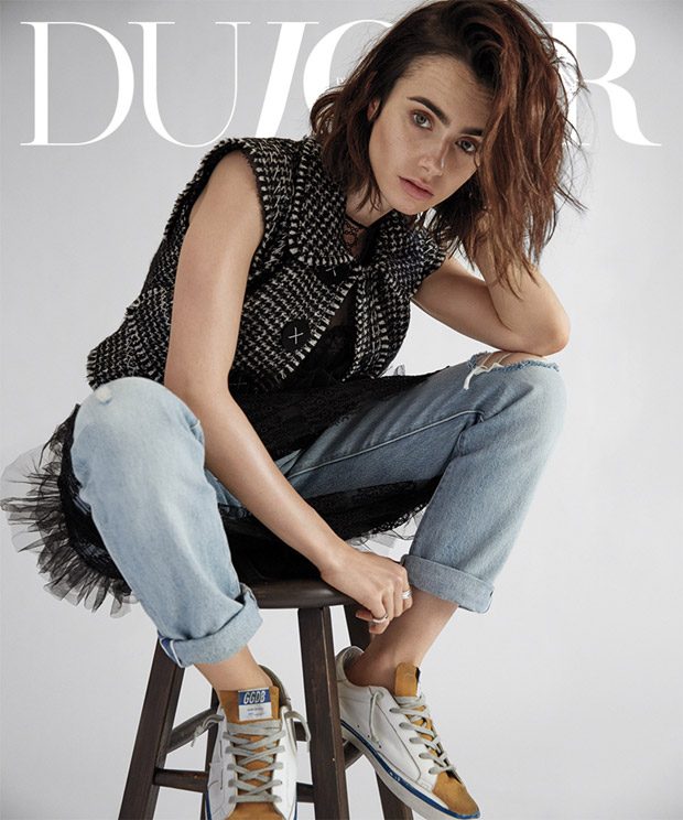 Лили Коллинс в DuJour Magazine