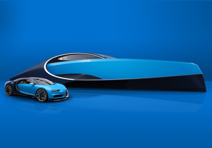 Суперяхта с очератаниями Bugatti Chiron