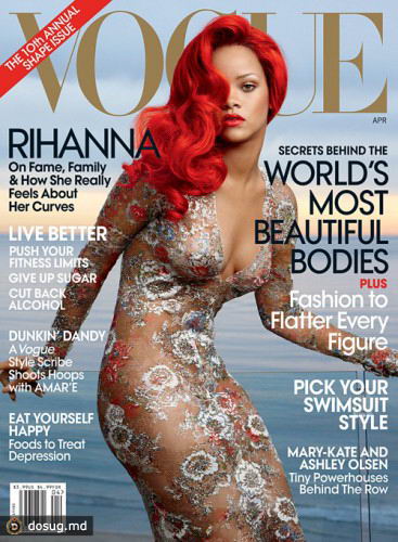 Рианна на обложке журнала Vogue, апрель 2011